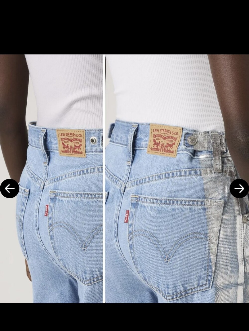 Levi's Women's Cinch Baggy High-Rise Light Blue Jeans - Picture 7 of 7